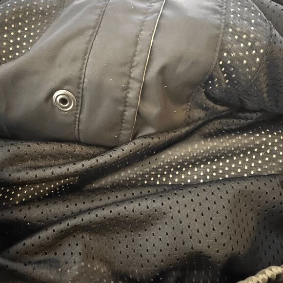 DryJoys by FJ FootJoy Men's Vented Lined Windbreaker Golf Jacket Tan Black Large - Picture 7 of 9